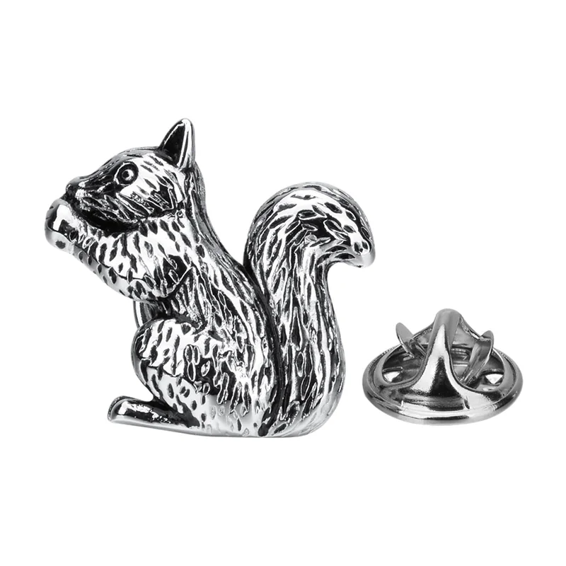 Maxbell Cute Squirrel Lapel Pin Gift Brass Exquisite for Jacket Clothing Party Chenille Jacket Brocade Jacket Lace Jacket