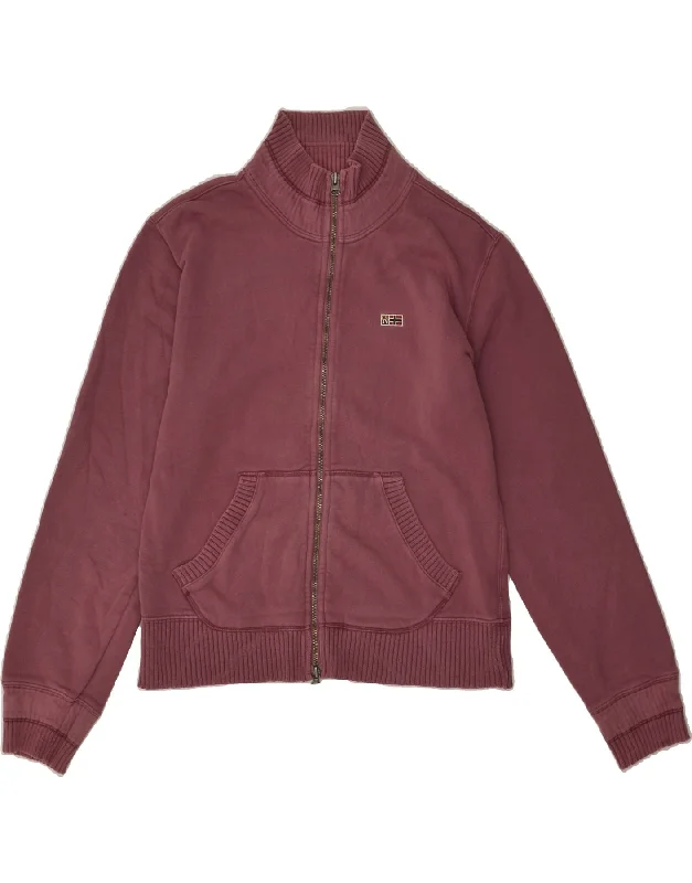 NAPAPIJRI Womens Tracksuit Top Jacket UK 18 XL Burgundy Cotton Belted Jacket Elasticated Jacket Padded Jacket