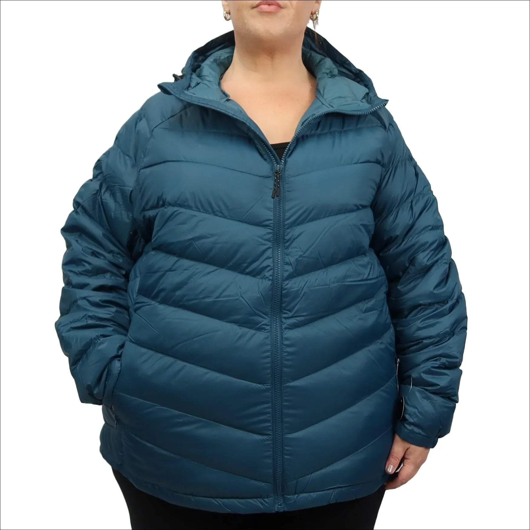 Snow Country Outerwear Women’s Plus Size Packable Down Jacket Hooded 1X-6X Trench Coat Raincoat Waterproof Jacket