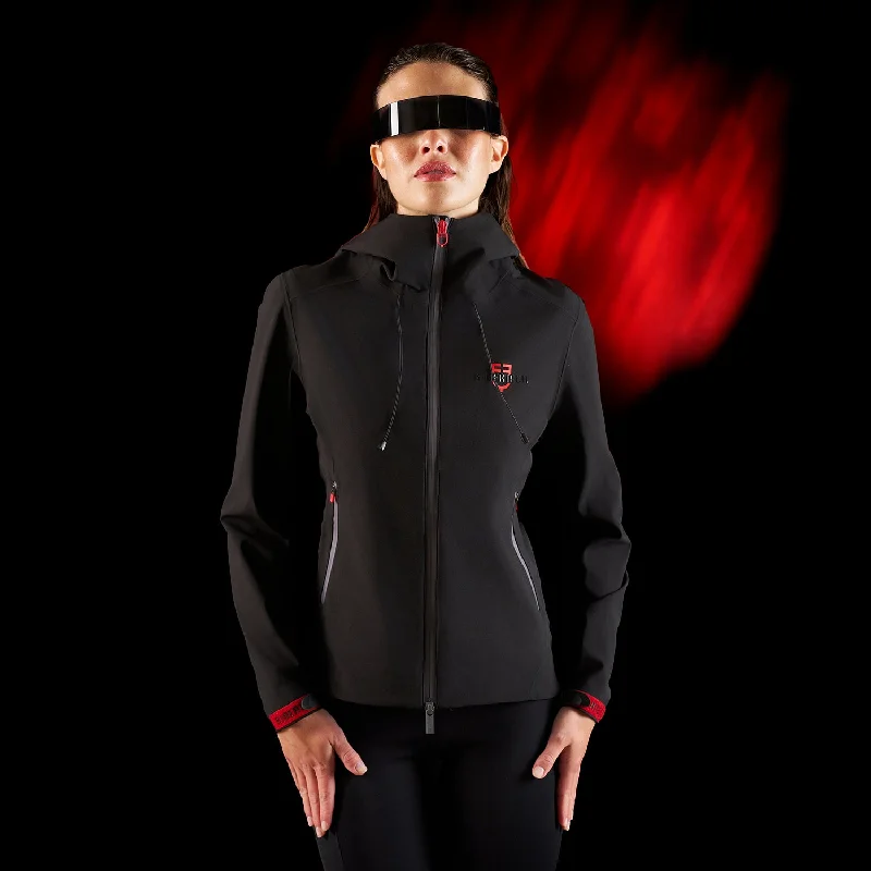 Ridertech Women's Waterproof Softshell Jacket Boat Neck Shawl Collar Notched Collar