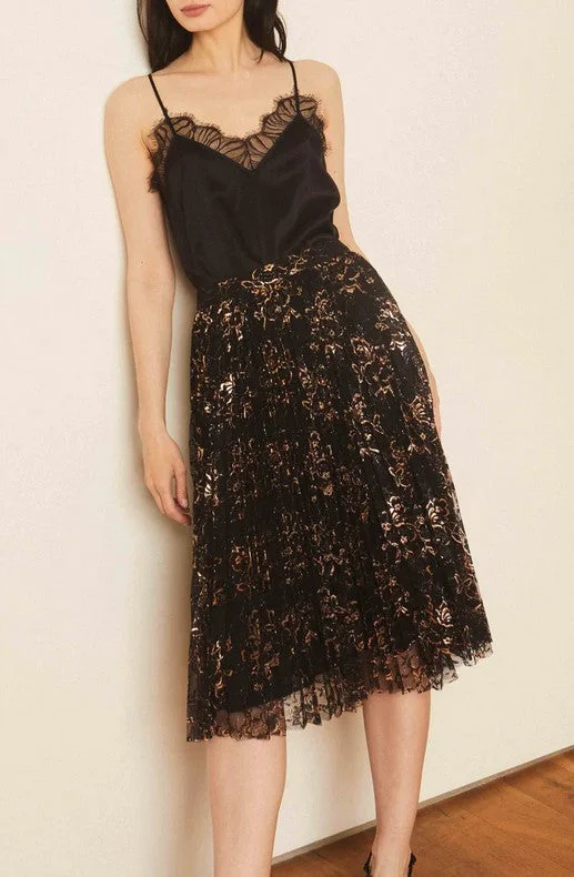 Caballero Mia Gold Dust Lace Skirt - Dust Lace chiffon skirt airy