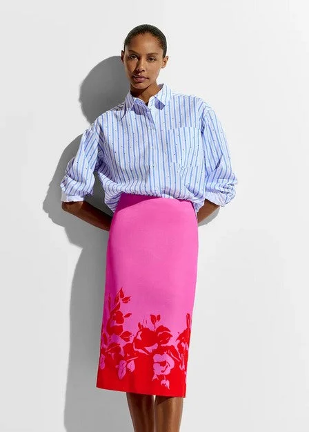 Essential Antwerp Floral Skirt - Pink/Red corduroy skirt durable