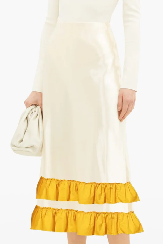 Heather - Smart Ethnic Skirt linen skirt relaxed